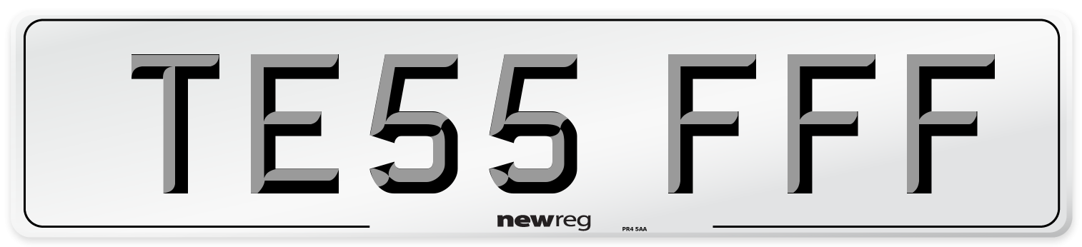 TE55 FFF Number Plate from New Reg